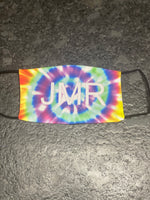 Personalized Monogram Multi colored TieDye and monogram Face Cover