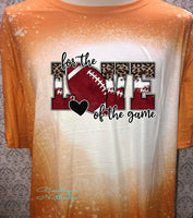 Football for the love of the game orange bleached  designed T-shirt