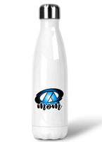Mom Chrome  Premier athletics logo  designed White Steel insulated water bottle