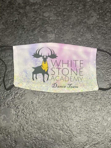 White Stone Dance design Face Cover