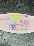 Lil Miss Pre-K design with pink background Face Cover