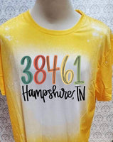 Multi Colored TN 38461 Hampshire TN designed Yellow bleached  designed T-shirt