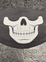 Skeleton face designed Face Cover with black background