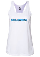 Columbia wording with PA logo racer back tank top