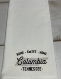 Home Sweet Home Columbia Tn state design design kitchen towel