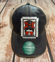 Richland Raiders Messy Bun Cheer Mom Navy Legacy Old Trucker Hat