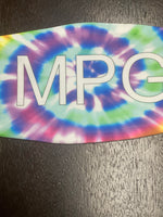 Multi colored TieDye and monogram Face Cover