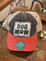 Dog mom frayed patch Legacy old time favorite  hat