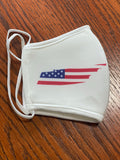 TN state outline design with a flag designed on the inside of the outline Face 3D Style face Cover with pouch for filter