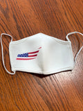 TN state outline design with a flag designed on the inside of the outline Face 3D Style face Cover with pouch for filter