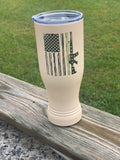 Army Flag Sand toned   20oz. Pilsner