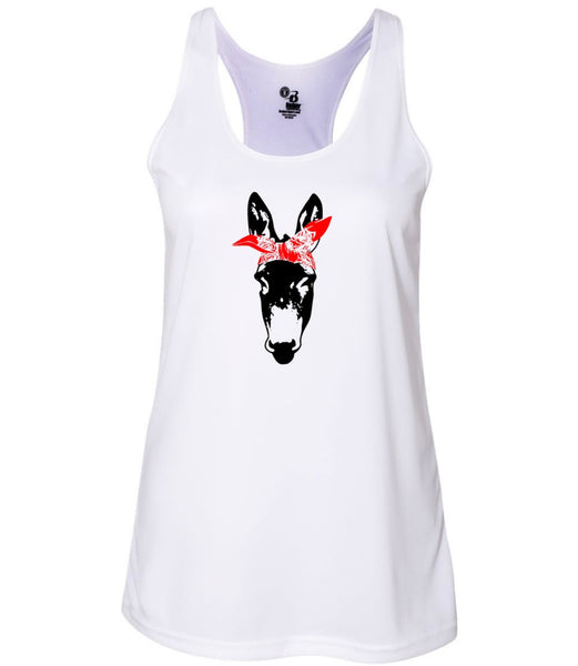 Mule Red Bandana design race back tank top