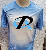 Premier Athletics  logo Carolina Blue bleached  designed T-shirt