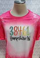 Multi Colored TN 38461 Hampshire TN designed Pink bleached designed T-shirt