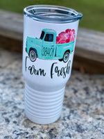 Farm Fresh Truck and flower design 20 oz. Tumbler