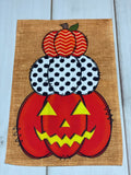 3 Staked jack-o-lantern pumpkin Designed garden Flag