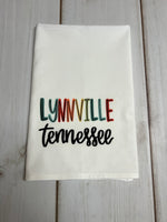 Multi Color Lynnvile Tennessee design kitchen towel