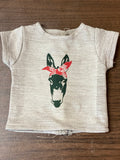 18 inch doll Mule design gray t-shirt