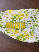 Personalized Yellow flowers and branches Flower Face Cover