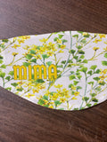 Personalized Yellow flowers and branches Flower Face Cover