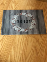 38401 Gray Cotton 8x11 rectangle cutting board