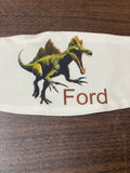 Realistic coming out of picture Dinosaur Personalized Face Cover