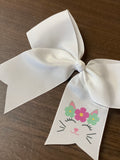 White Kitty Cheer style bow