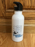 Cheer Premier designed White Flip Top Steel bottle