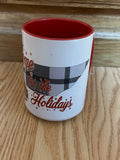 Home for the holidays Tennessee state outline 15 oz Mug with red