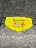 Blessed to be called Nana Face Cover with yellow background