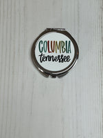White Columbia Tennessee compact mirror