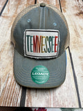 Tennessee  designed patch on ponytail style hat