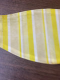 Lined yellow and brown lined design Face Cover