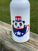 American Flag Panda Flip Top Steel bottle